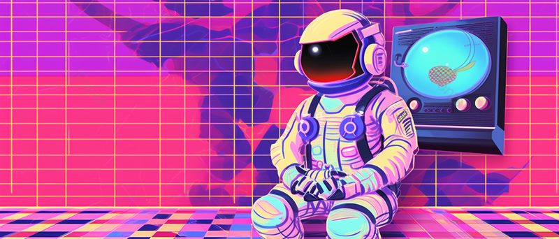 紫色可爱漫画宇宙航天员插画背景,插画/手绘图,插画/手绘图库,插画/手绘图下载,插画/手绘